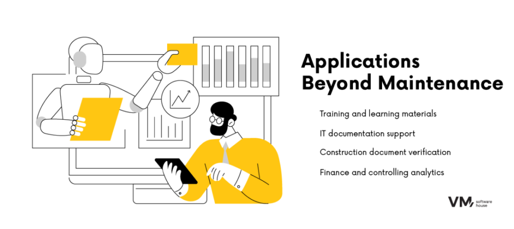 Infographic showing AI applications beyond maintenance operations.